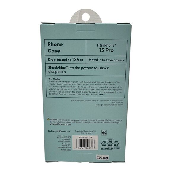 onn Butterfly Phone Case for iPhone 15 Pro - NEW - Picture 4 of 4